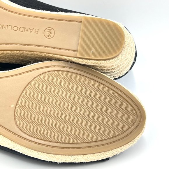 Bandolino Womens Size 8.5 Nuri Black‎ Canvas Espadrilles Wedges Shoes - Picture 11 of 15